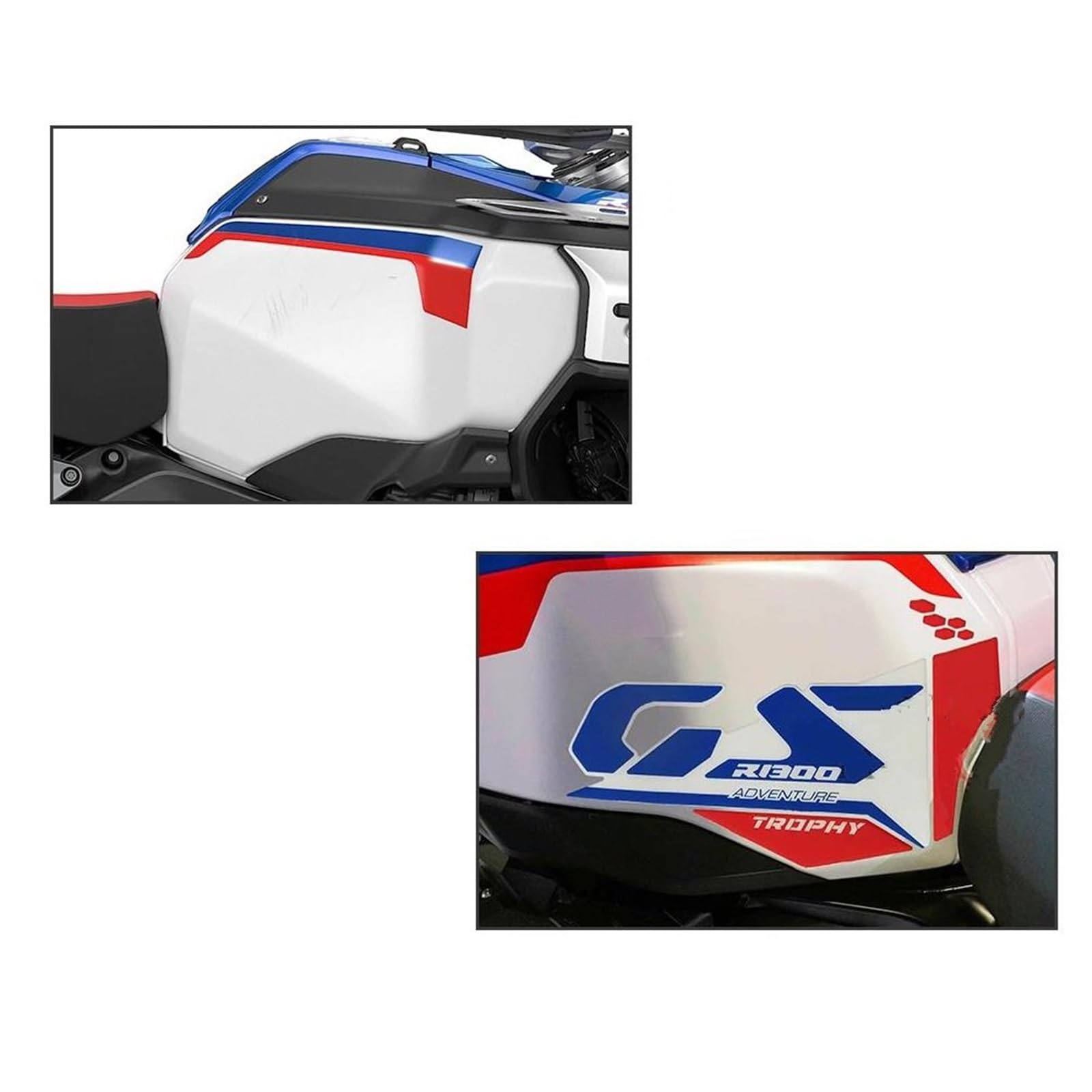 Autocollant Moto pour Protection Latérale De Réservoir pour BMW R 1300 GS Adventure R1300GS ADV 2024-2025 GS1300 ADV Protection RéServoirs(Bleu)