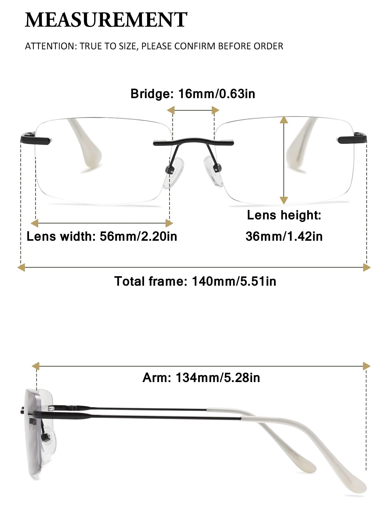 VEVESMUNDO Selbsttönende Gleitsichtbrille Randlos Gleitsicht Lesebrillen Metall Blaulichtfilter Multifokale Progressive Brillen für Herren Damen