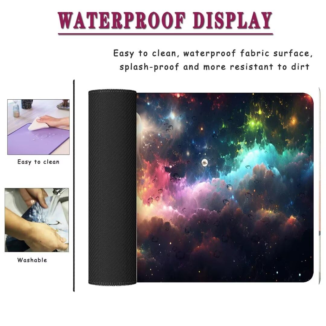 Alfombrilla Ratón Negro Art, Mousepad Alfombrilla Raton Gaming XXL 1600x800x4mm Mouse Desk Mat Gamer para Gaming, Tapete Escritorio Mujer Almohadilla Raton, Mouse Pad Base de Goma Antideslizante S-84