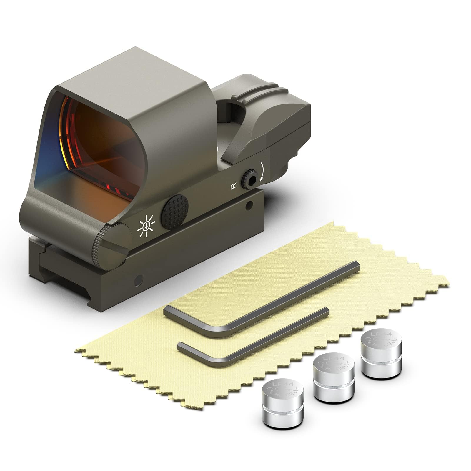 Feyachi RS-30 Mirino Softair, Red Dot Softair Ottica Riflescopi 4 reticoli 5 Impostazioni di Luminosità Tattico Mirino Accessori per 20mm/22mm Weaver/Picatinny Rail