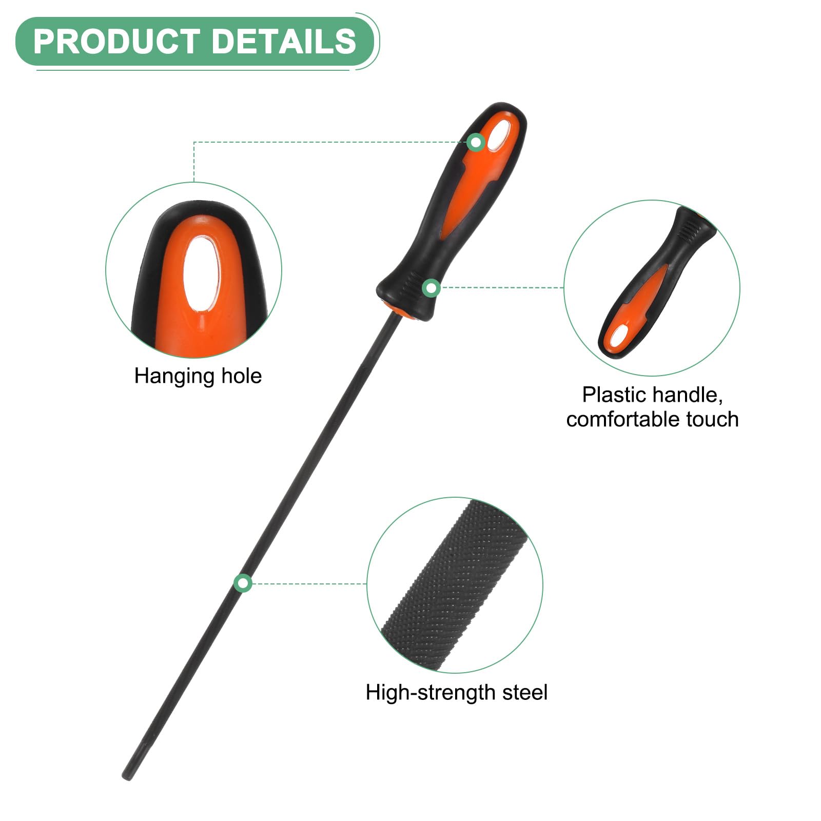 M METERXITY 3-Pack Chainsaw Sharpening File - Image 2