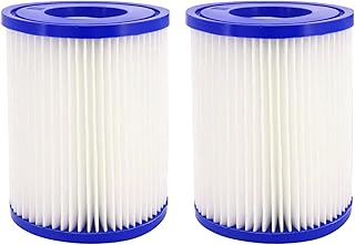 mzoLife Pool Paper Filter Cartridges, Type II pool filter for Swimming Pool Pump, Size 2 Replacement Pool Spa Hot Tub Filter Cartridge,Universal Replacement Filter Cartridge.(2)