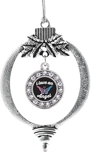 Miniatura 222 de Inspired Silver - My Vintage Initials - Adorno con dije de letra V - Adornos navideños de círculo plateado con joyas de circonita cúbica