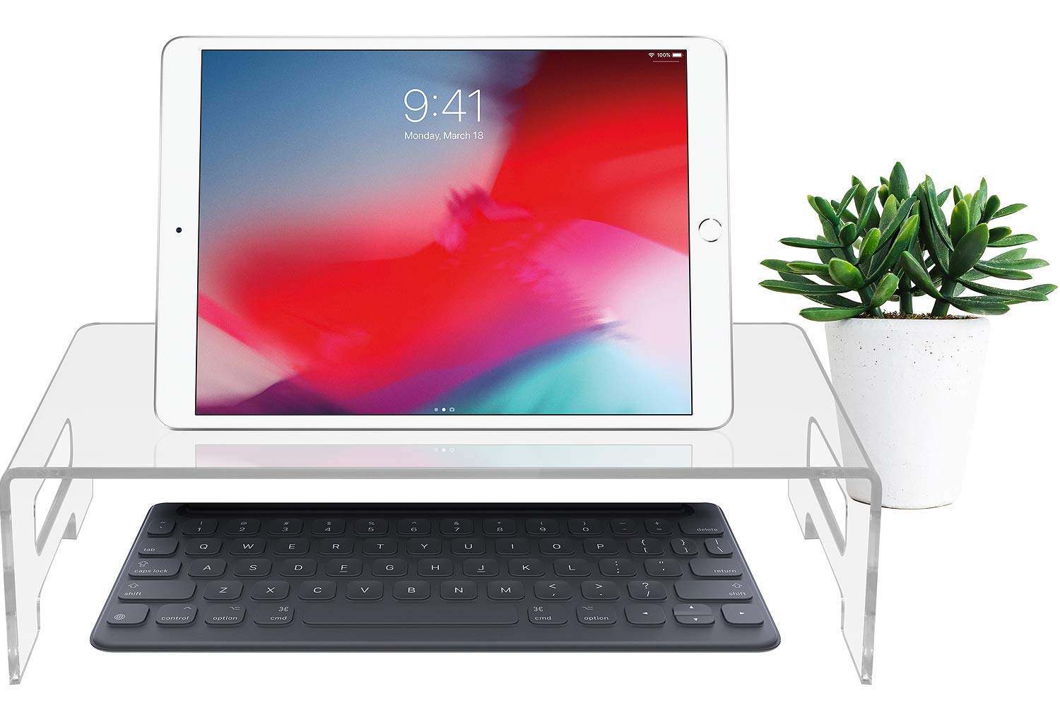 Sorbus Acrylic Monitor Stand, Clear Laptop Riser, Computer Desktop ...