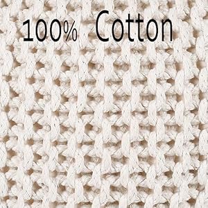 100% Cotton Round Pouf Ottoman-Hand Knitted Cable Boho Poof (20”x20”x14” - Ivory) Home Décor Pouffe Accent Chair Circular Seat Footrest for Living Room,Bedroom,Nursery, Kidsroom, Lounge 100 Cotton Round Pouf Ottoman Hand Knitted Cable Boho Poof 20x20x14 Ivory Home Decor Pouffe Accent Chair Circular Seat Footrest for Living RoomBedroomNursery Kidsroom Lounge