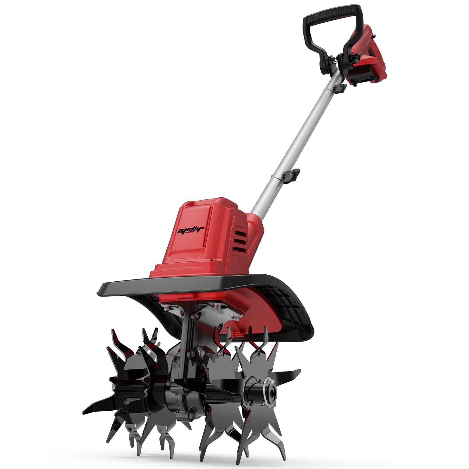 Cultivador de jardín inalámbrico sin escobillas compatible con batería Milwaukee de 18 V (solo herramienta), 10 pulgadas de ancho y 7 pulgadas de profundidad, mini aireador giratorio de 48 dientes