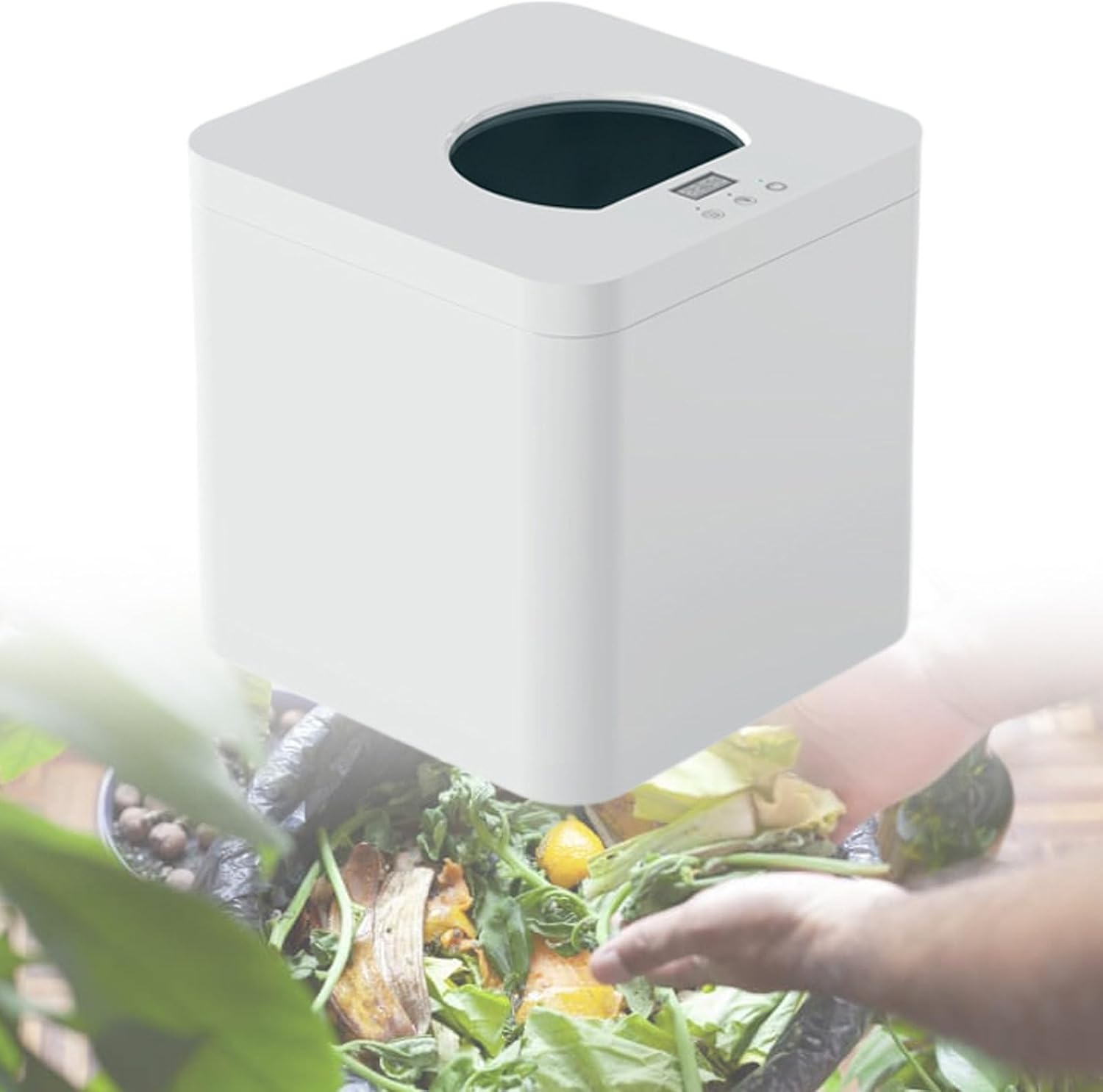 Indoor Food Waste Compost Machine 0.87 Gal,Activated Carbon Deodorization,Home Electric Odorless Kitchen Scraps Composting Bin 650 W,110V