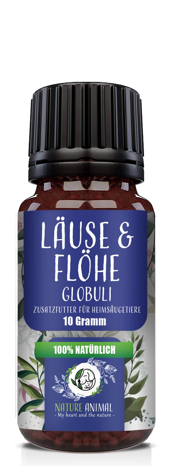 NEU: Nature Animal® Anti LÄUSE & FLÖHE Kügelchen für Hunde + Katzen, Flohschutz für Ihr Haustier mit SOFORTWIRKUNG bei Laus, Floh & Ungeziefer Befall