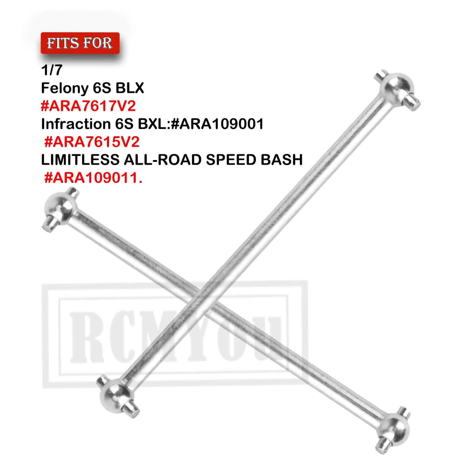 Set Supporto Albero Centrale In Alluminio Rosso Per Arrma 1/7 Infraction, Limitless, Felony (ARA311027) - 5