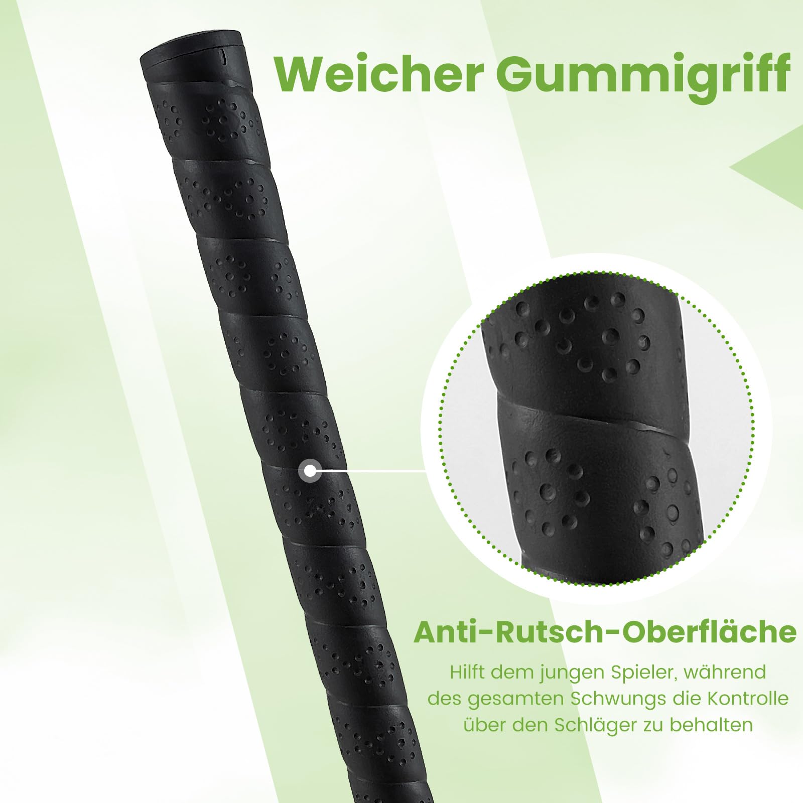 GYMAX Kinder-Golfschläger #7 Eisen, Golf Eisen mit Fiberglas-Schaft & Kopfschutz, für Rechtshänder, für Jungen & Mädchen im Alter 8-10 Jahren