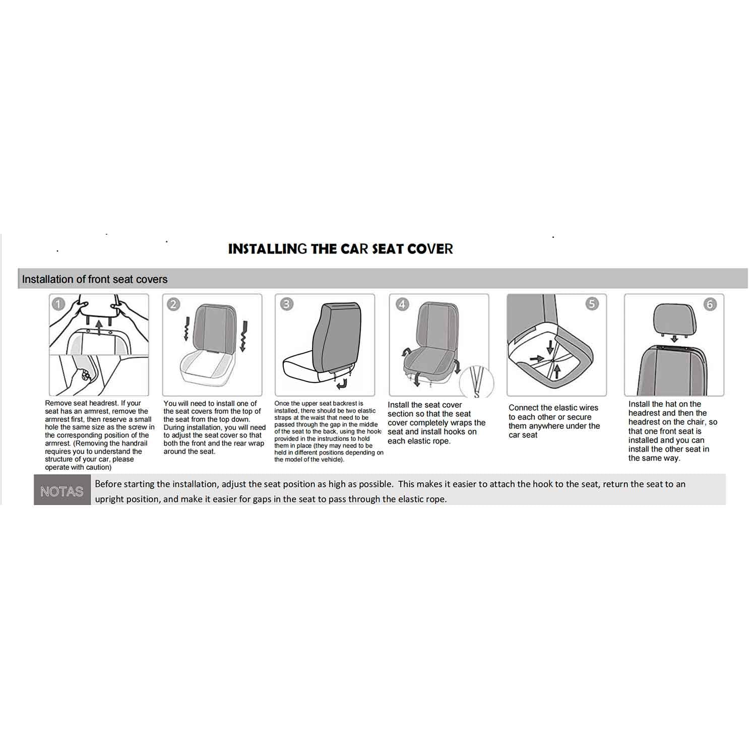 Coprisedili Auto Anteriori per Peugeot 2008 2014 2015 2016 2017 2018 2019, 2Pezzi Pelle PU Coprisedile Copri-Sedile Protezione Sedili Impermeabile Interno Accessori,A/Black
