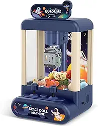 Máquina de Pegar Bichinhos de Pelúcia para Crianças, Brinquedo Interativo com Bolinhas Coloridas (Azul)