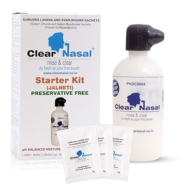 Clear Nasal device Rinse & Clear Jal Neti Pack