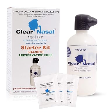 Clear Nasal device Rinse & Clear Jal Neti Pack