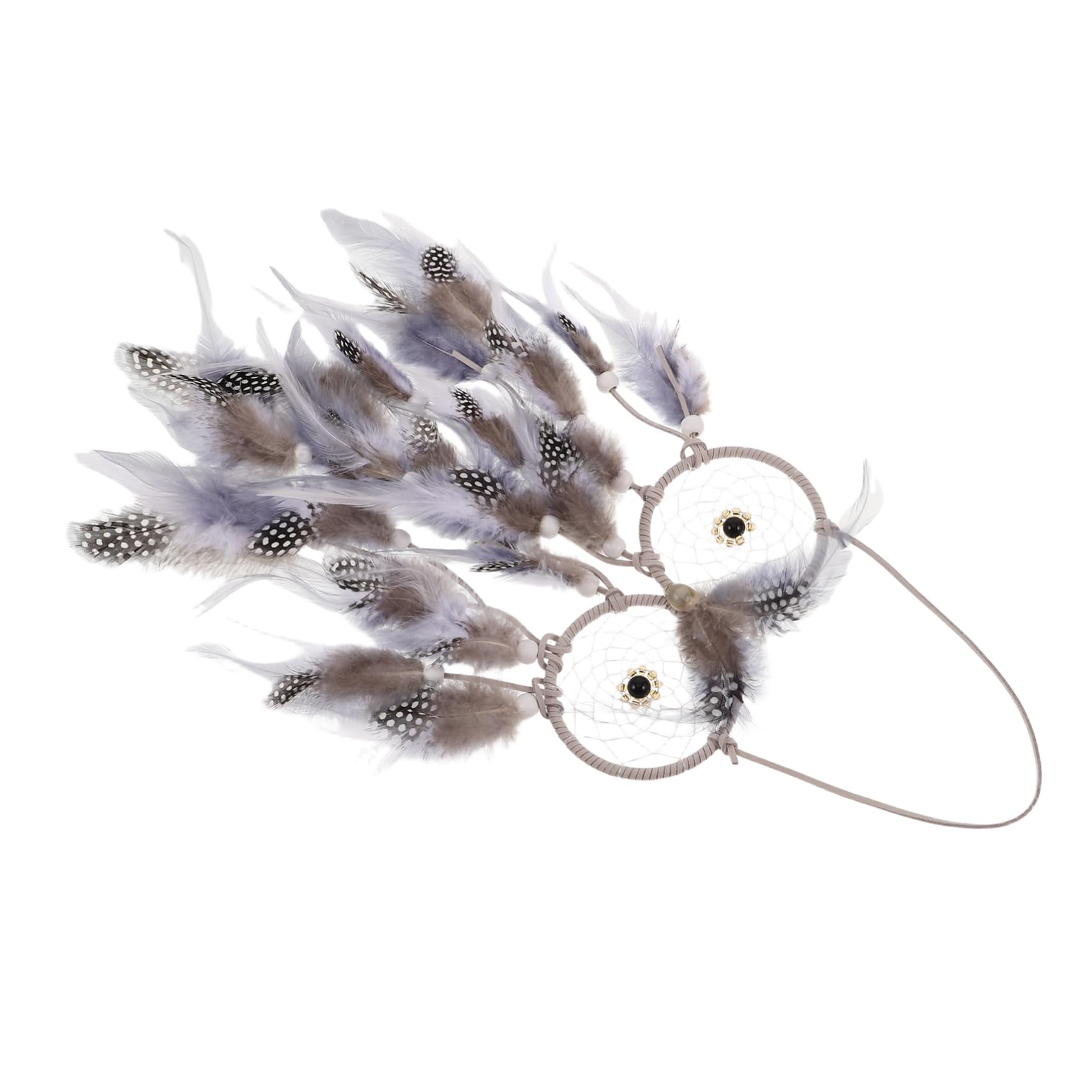 INOOMP Owl Dream Catcher Wall Decor Handmade Owl Shaped Ornament for Bedrooms Living Rooms and Wedding Parties Boho Style Decorative for Cozy Home Atmosphere