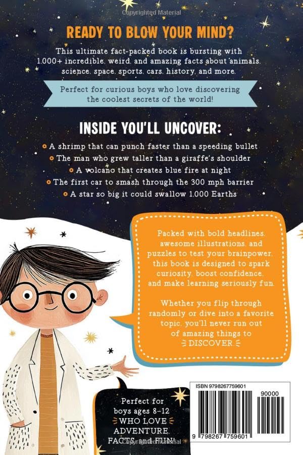 Super Interesting Facts For Smart Boys: 1000+ Mind-Blowing Facts About Science, Animals, Space, Sports, Cars & More to Inspire Curiosity and Confidence - Image 2