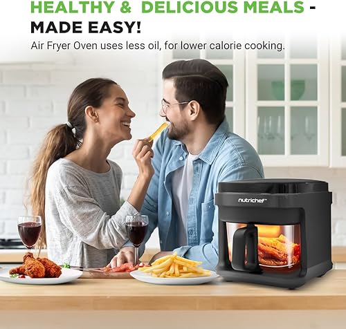 Miniatura 2 de Nutrichef Freidora de aire de 5.8 cuartos de galón  8-1 modos de cocción preestablecidos  Tazón transparente para obtener los mejores resultados de