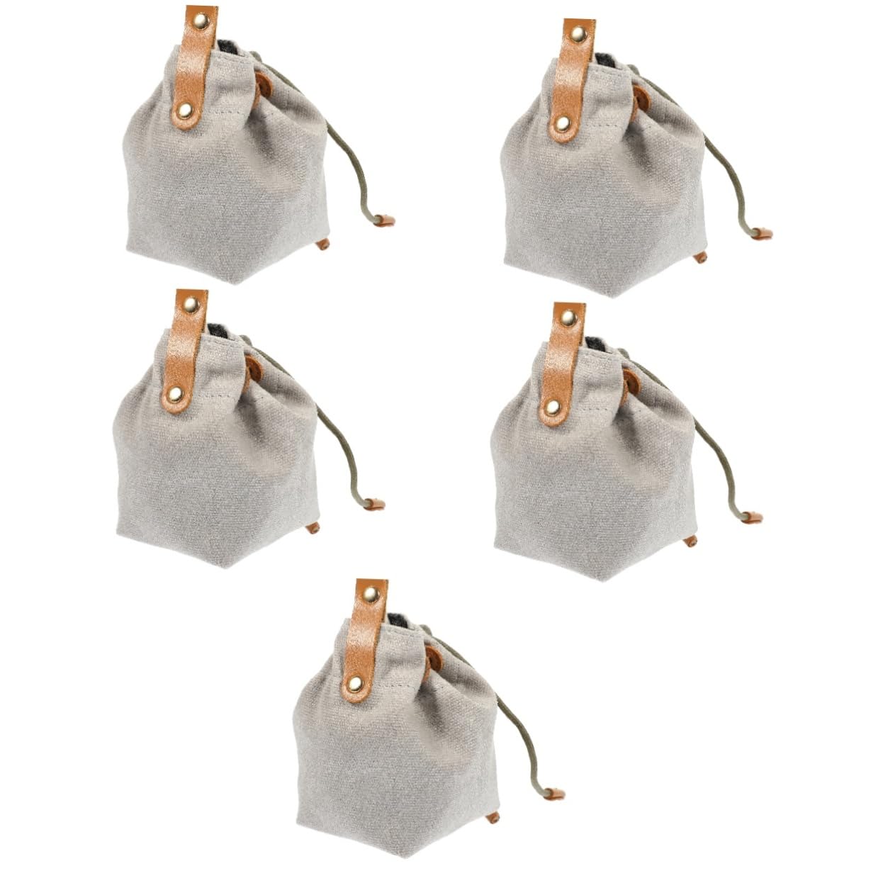 FRCOLOR 5 bolsas para golosinas para mascotas, bolsas de aperitivos de lona con cordón