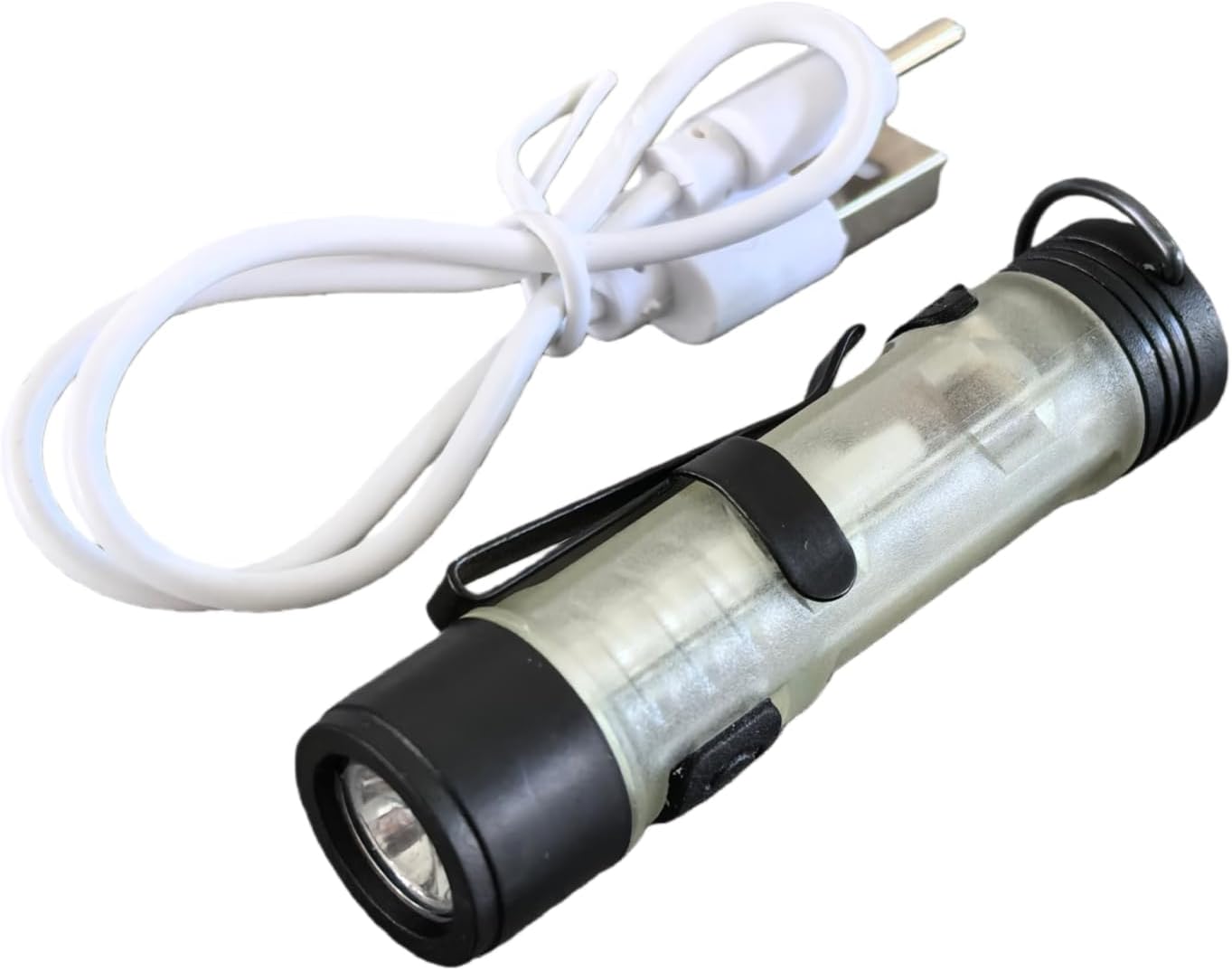 Keychain Flashlight, USB-C Rechargeable Magnetic Clip-On