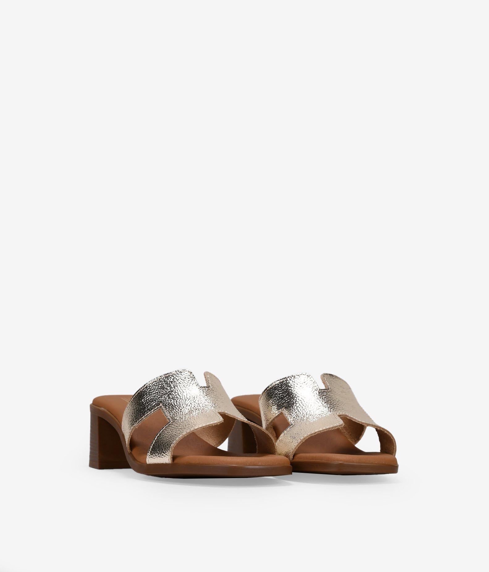 BOSANOVA Sandalias de Mujer Estilo Mule confeccionadas en Piel con tacón Efecto Madera. Sin Cierre. Calzado para Mujer