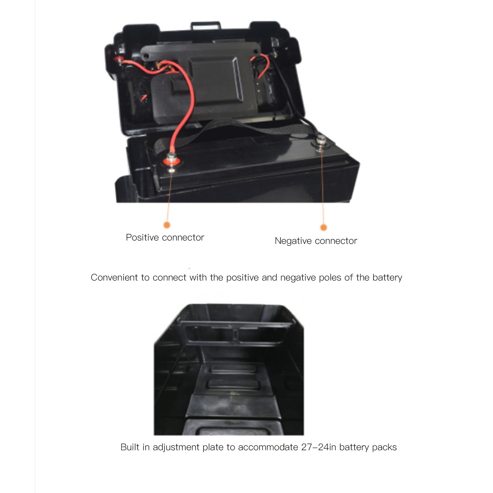 Batteria 100Ah 12V, Scatola Caricabatteria Marina Doppia Presa USB Connessione Rapida Indicatore Tensione Centro di Alimentazione Batteria del Motore Intelligente per SUV, ATV(BA850A)