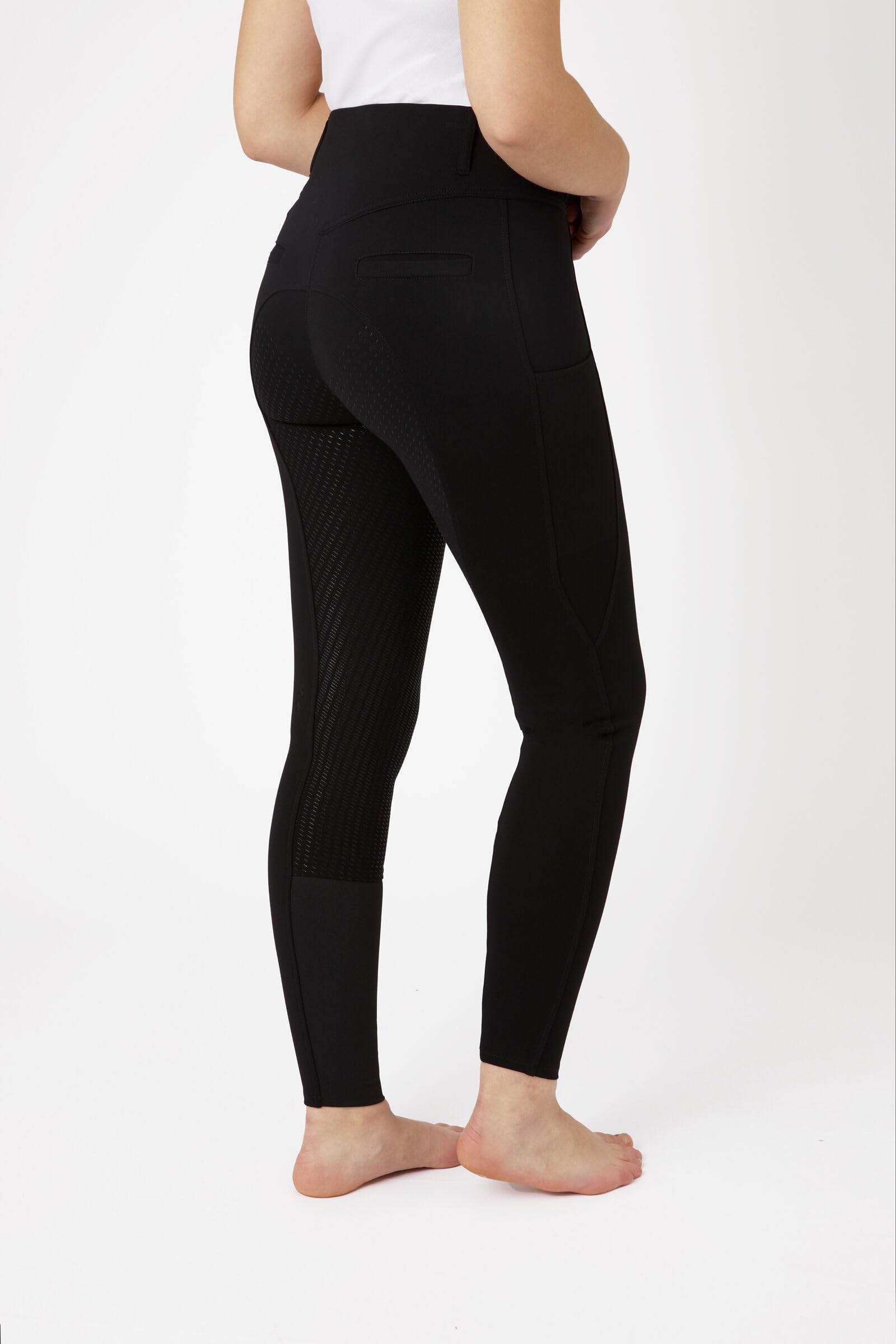 HORZE Mira Culotte d'équitation pour Femmes, Leggings d'équitation avec Poche pour Portable et Fond Complet