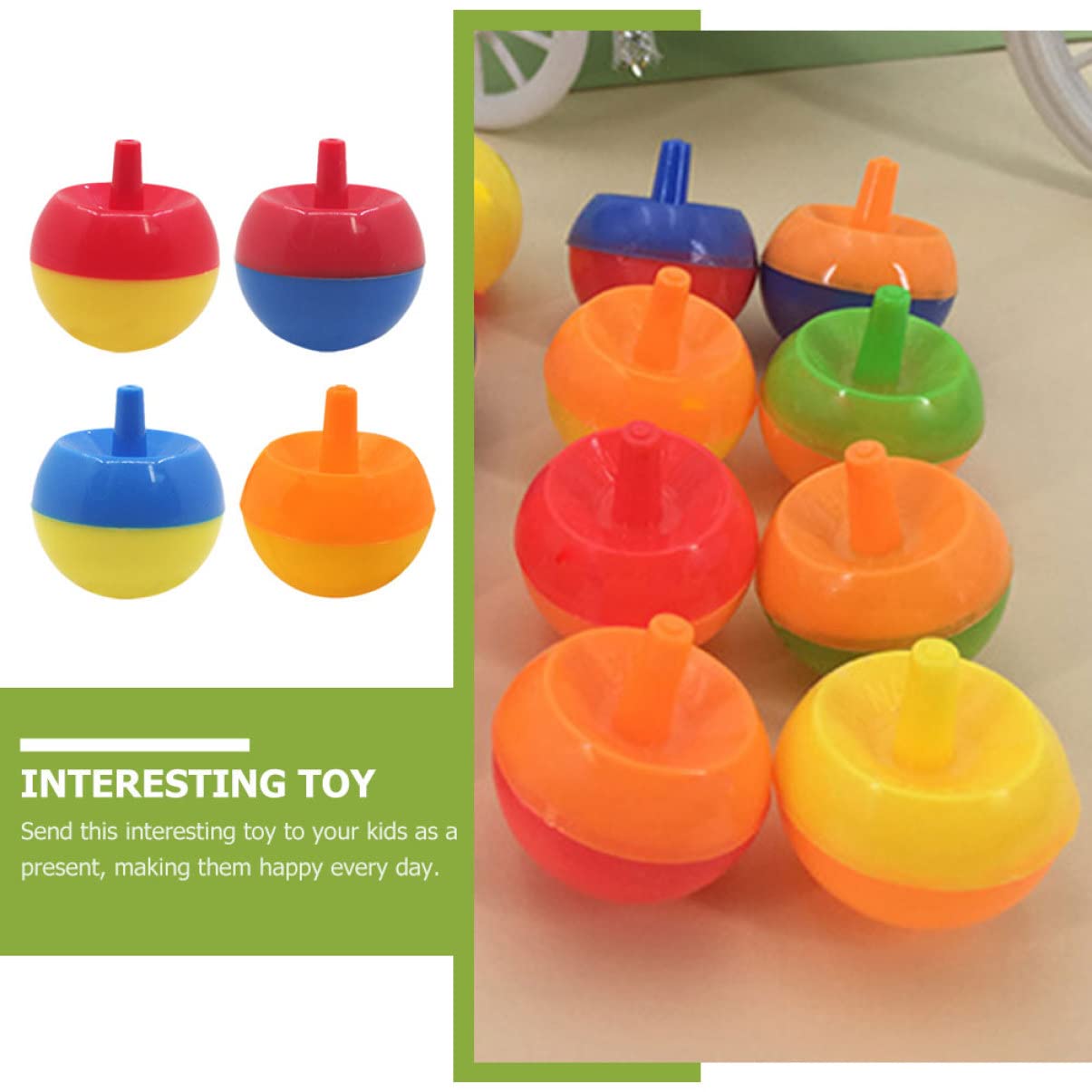 WOONEKY Peonzas Coloridas Para Niños - Giroscopio De Mano Para Aliviar Estrés, Juguete Clásico Y Portátil, Ideal Para Regalos De Cumpleaños Y Halloween