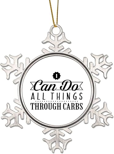 Cita adornos de Navidad de copo de nieve de peltre que pueden hacer todas las cosas a través de carbohidratos, adornos para colgar en el árbol de