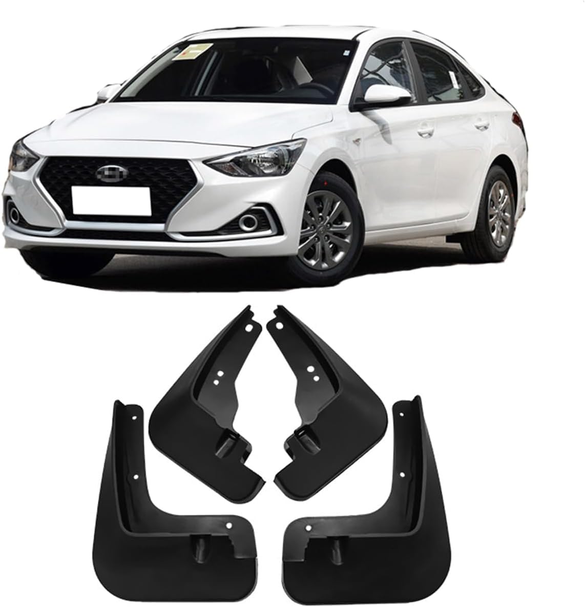 PLAKDFUU Car Mud Flaps for Hyundai Celesta 2017-2020, Styling Body Accessories Splash Guards Fender (Set of 4)