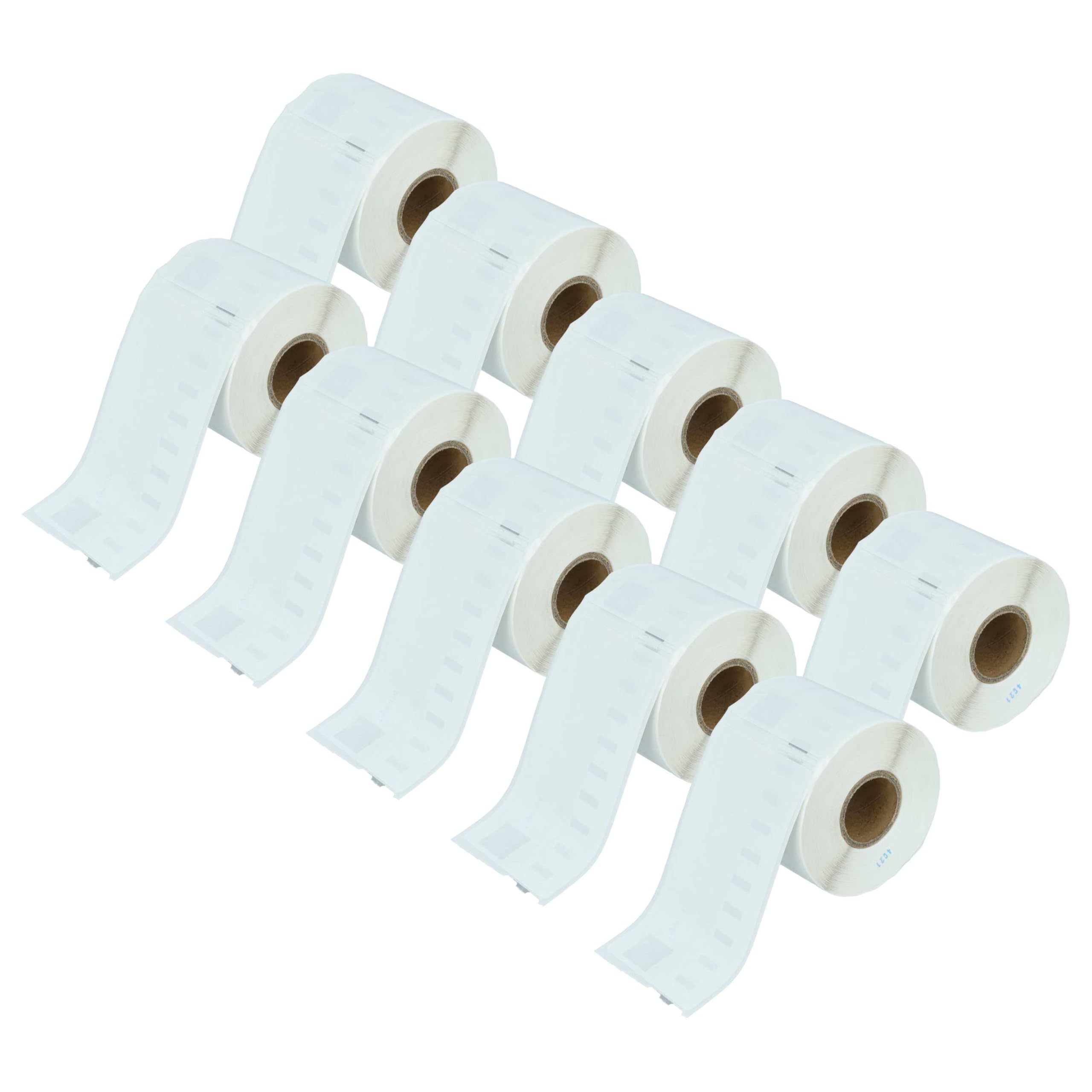 vhbw 10x rotolo etichette 54mm x 101mm (220 etichette) sostituisce Dymo 99014 per etichettatrice