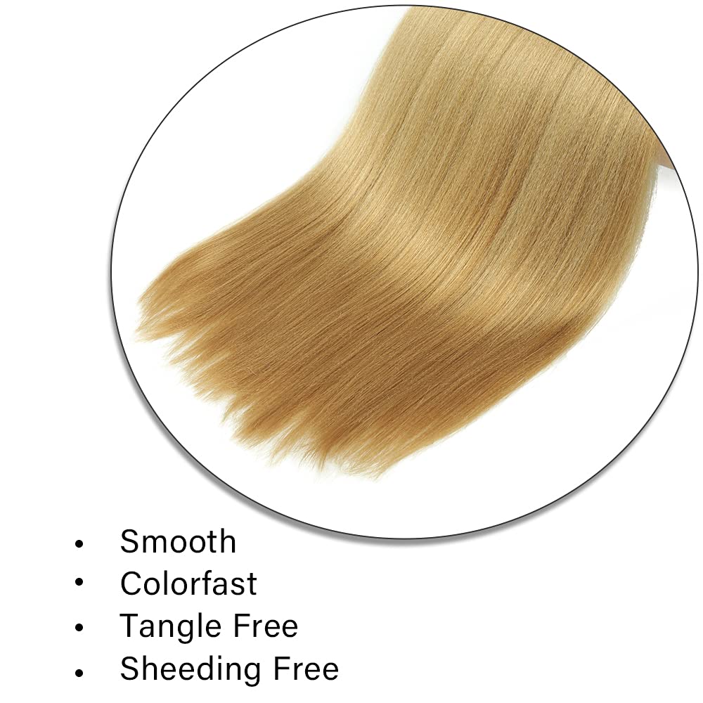 X-Tress Honey Blonde Box Braids 4 Packs Easy Braids for Women and Children 24" Synthetic Braiding Hair Naturel Looking Super Soft Fiber Hair Kinky Straight Style(#27) - Image 4