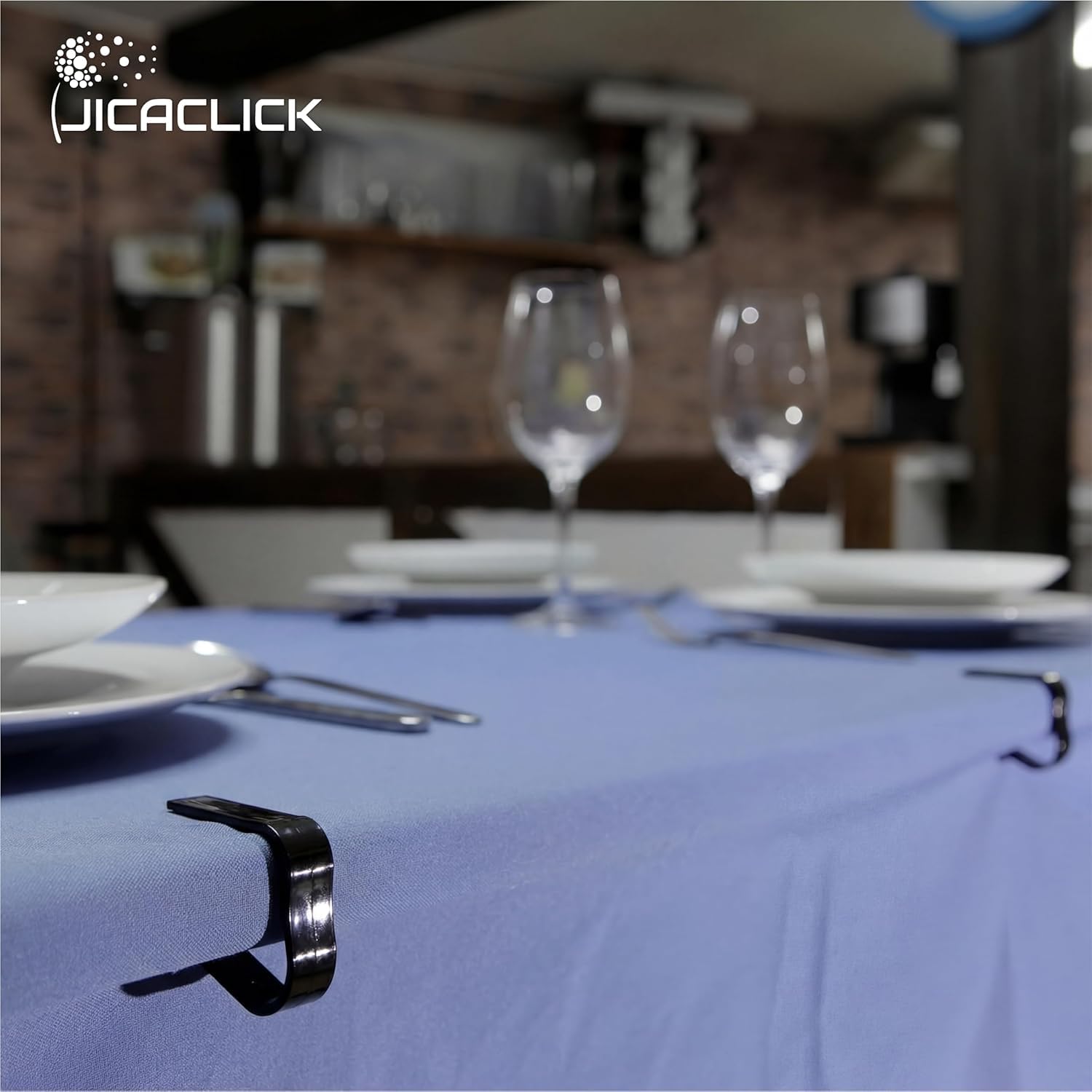 Pinzas Sujeta Manteles de Mesa Pack 50 Clip Grande de Sujecion para Restaurantes Sujetamantel Universal de Plastico Resistente para Hosteleria Ideal Superficie Gruesa Uso Exterior o Interior (Negro)