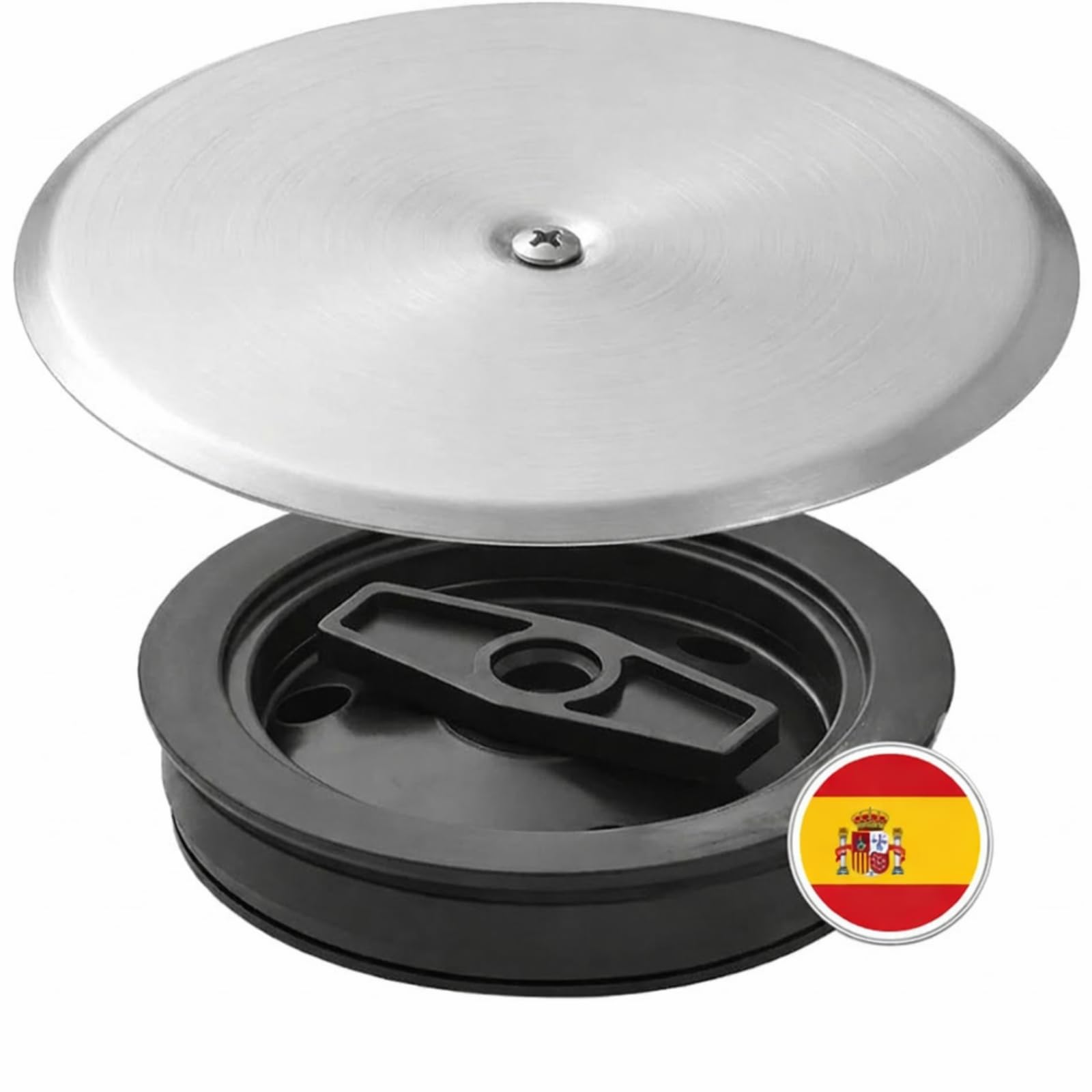 Tapa para Bote Sifónico Ø110 mm – Acero Inoxidable con Junta de Goma – Evita Malos Olores y Fugas – Tapa Sifón para Suelo de Baño, Ducha y Desagüe – Repuesto Universal - Noryks