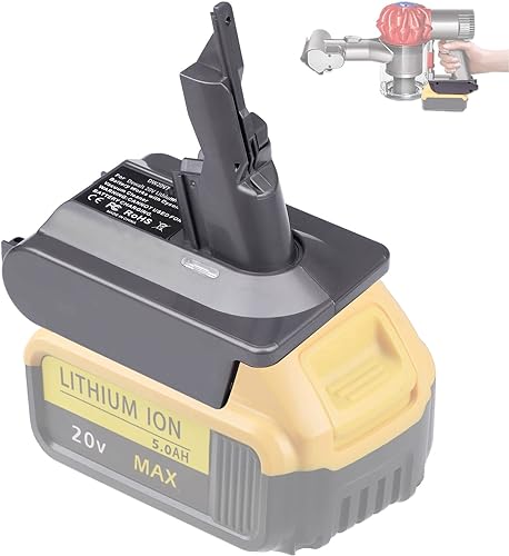V7 - Adaptador de batería para Dewalt 20 V de litio convertida para reemplazar la batería Dyson V7, uso para aspiradoras Dyson V7 Series Animal