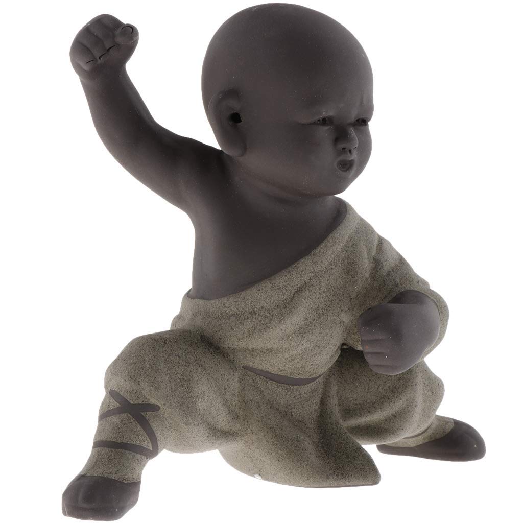 Tubayia Ceramic Monk Figurine Statue Sculpture Decoration for Living Room, Bedroom, Office (Style C)