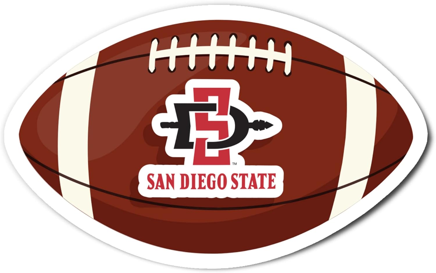 Desert Cactus San Diego State University Sticker SDSU Aztecs Vinyl Decal Laptop Water Bottle Car Scrapbook (Football Logo Sticker)