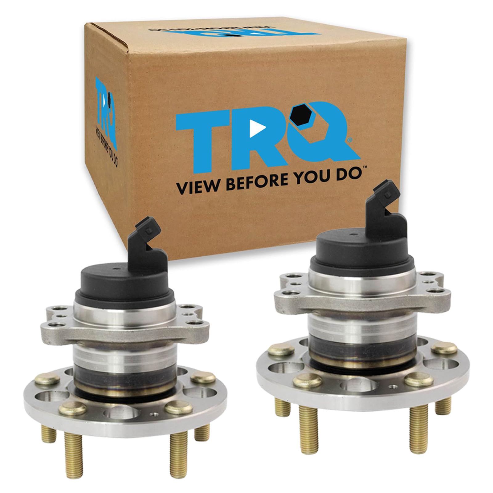 TRQ Rear Left and Right Wheel Bearing and Hub Assembly Set 2 Piece