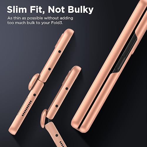 Miniatura 6 de Funda delgada para Samsung Galaxy Z Fold 3 con cobertura de bisagra, protector de pantalla, mate duro a prueba de golpes, protección de cuerpo