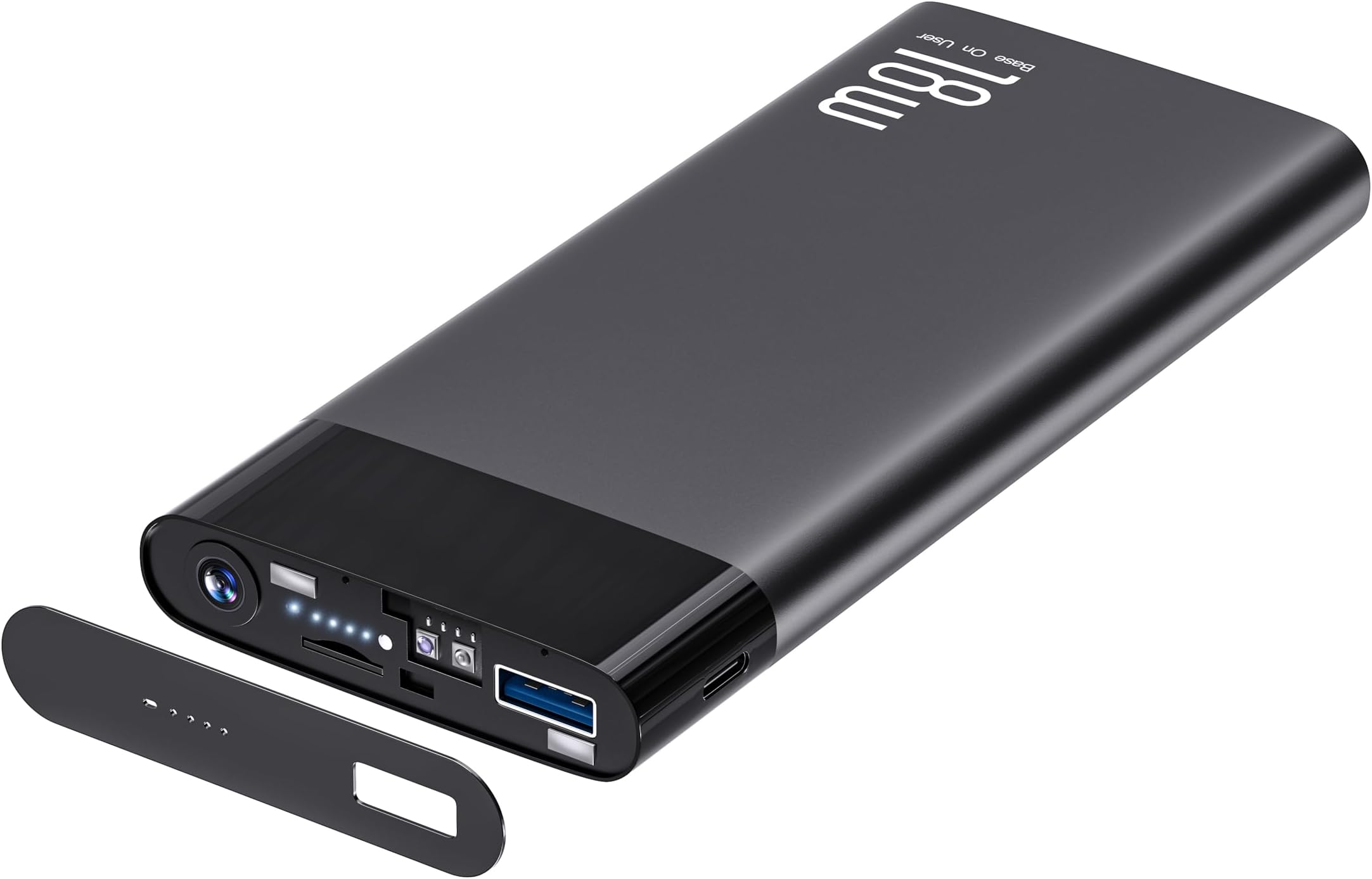 LIZVIE Power Bank Camera 10000 mAh 1080P Camera for Home Security with Night Vision/Fast Charge/Free APP/Remote, Control Compatible with Galaxy S10/S6 Edge+