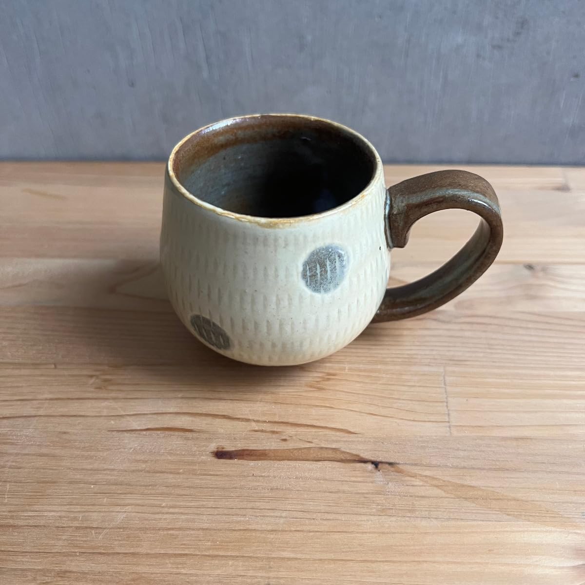 Koshihara Ware Mug Coffee Cup Glossy Round Polka Dots Umeimei Kamoto Ceramic Jap