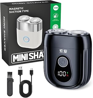 Portable Mini Electric Shaver for Men & Women – USB-C Rechargeable Waterproof Cordless Razor, Compact Travel Face & Body Trimmer for Home & Business (Silver)
