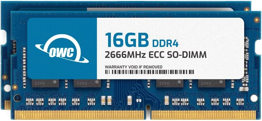 OWC 32GB (2X16GB) DDR4 RAM Compatible with Synology and QNAP NAS Systems 2666MHz PC4-21300 CL19 ECC Unbuffered SODIMM 2Rx8 1.2V Memory Upgrade
