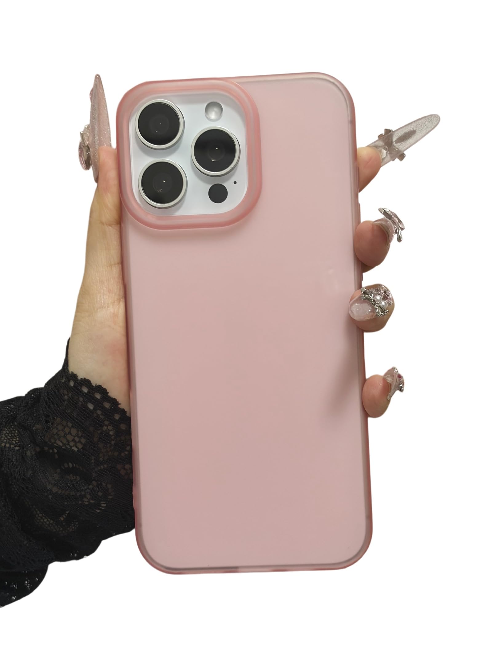 Coque iPhone 14 Pro anti-choc et anti-trace toucher doux rose - 8