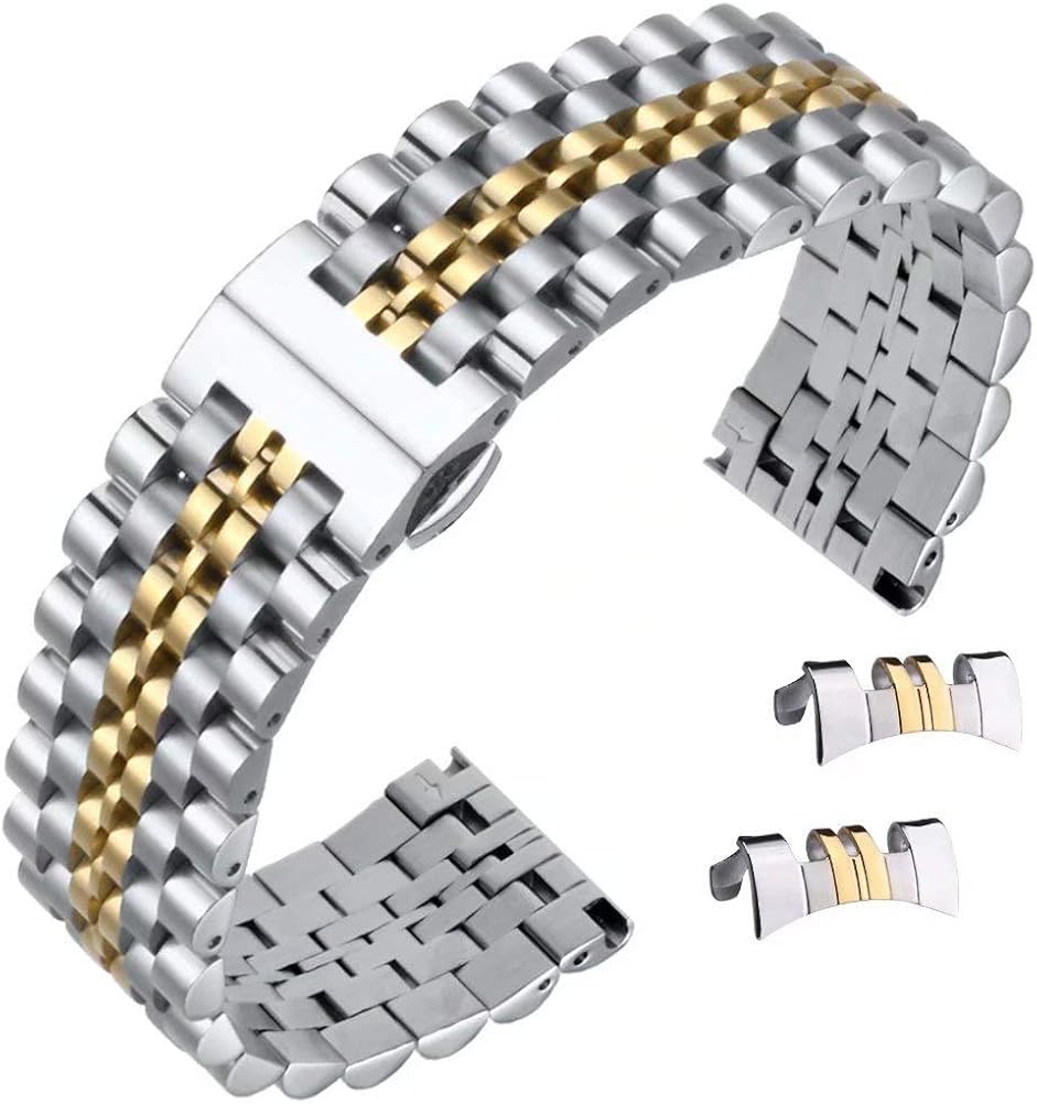 autulet Multiple Ends Watch Wristband 316L Stainless Steel with Adjustable Links