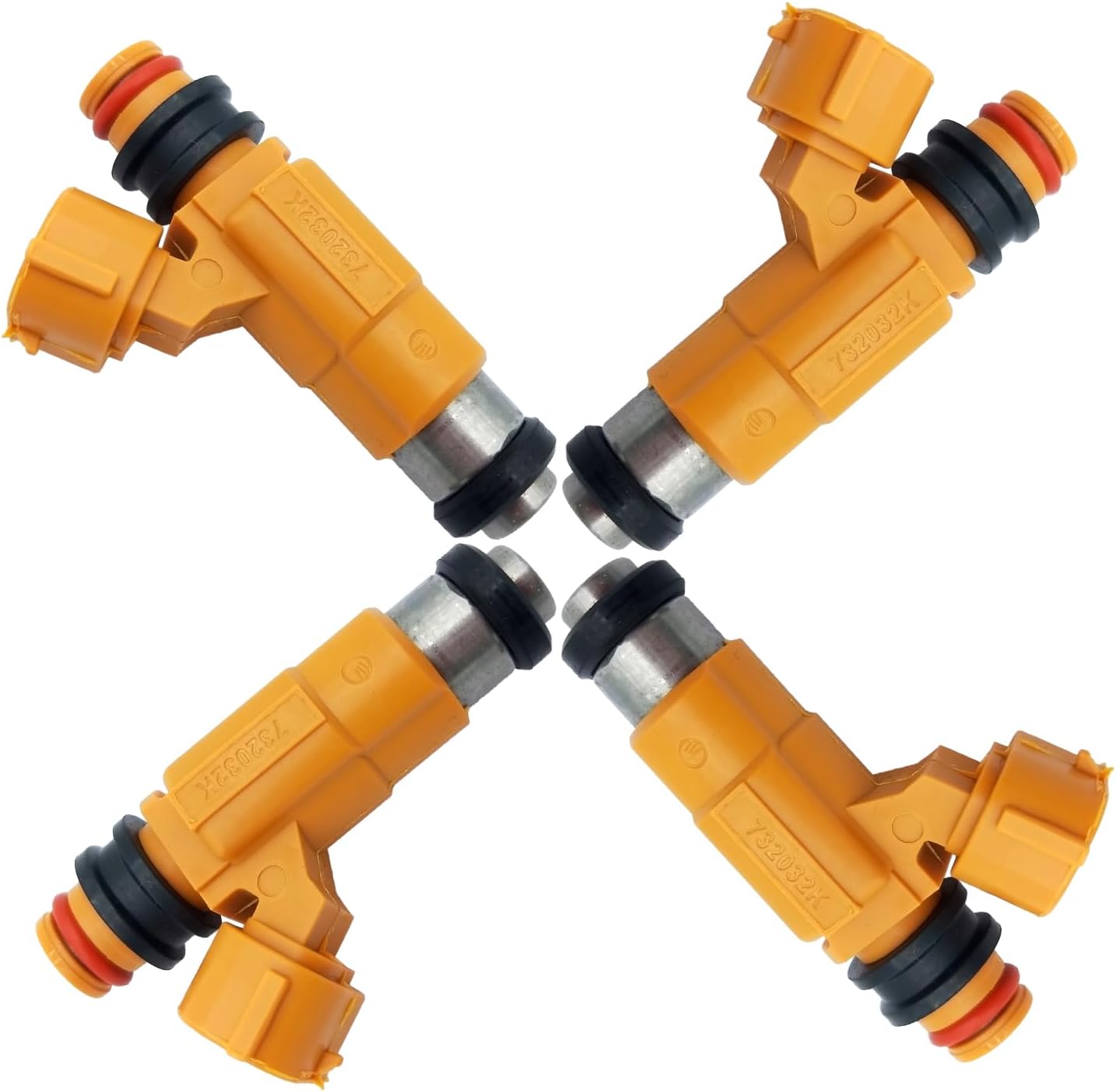 JESBEN 5FL-13761-00-00 4pcs Fuel Injectors 4 Holes Replacement for Yamaha YZFR7 FJR1300 Road Star Warrior XV1700 5FL137610000