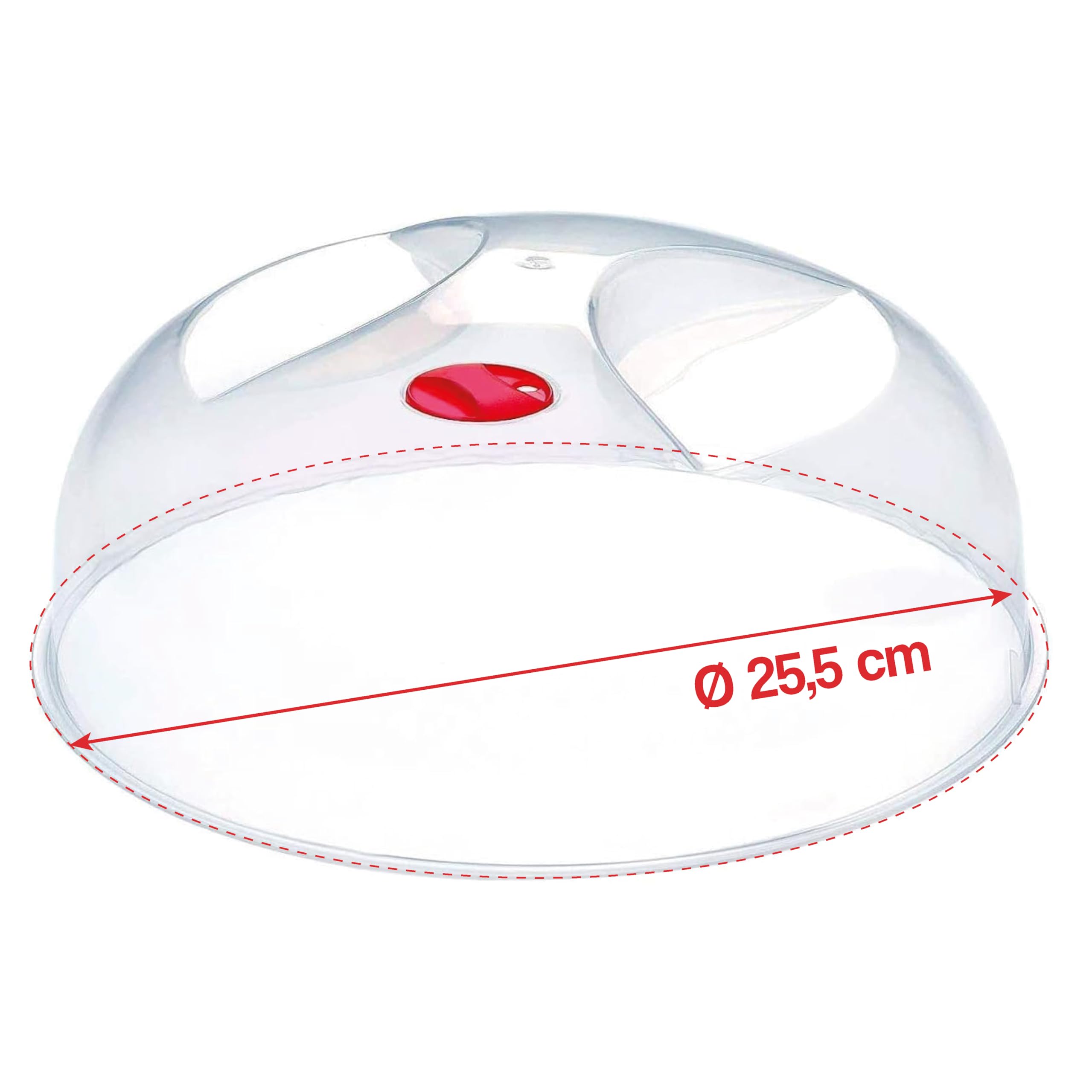 Copertura per Microonde 24 cm - Coperchio per Microonde - Campana per Microonde - Perfetto per Proteggere i Piatti Alimentari - Utensile da Cucina Adatto per Alimenti - 24 cm