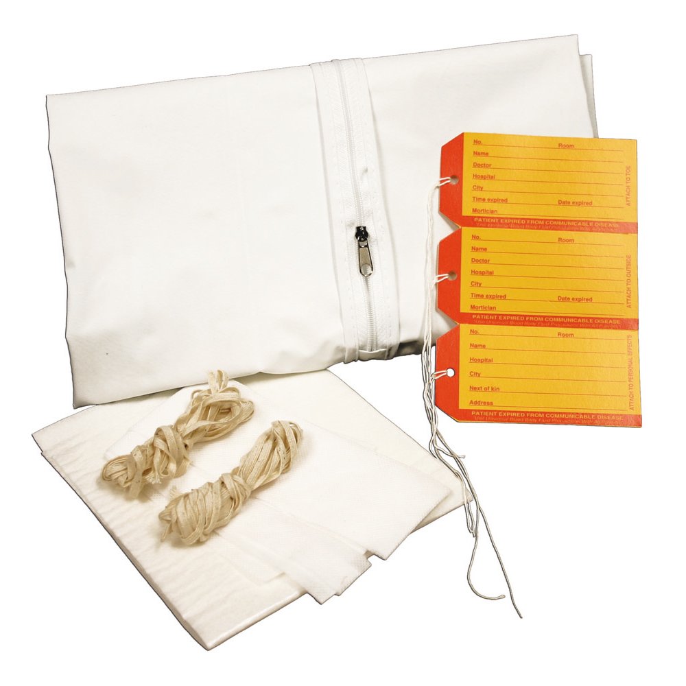 PDC 55721-00-MBC Pediatric Straight Zipper Cadaver Bag, White, Vinyl, 28" Width, 46" Length, Pack of 10 : Industrial & Scientific