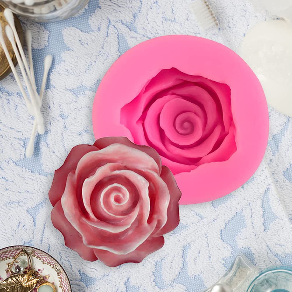 BOSOIRSOU 10st Bloemen Siliconen Mallen - Zonnebloem & Rose Zeep, Bakken & Chocolade Mallen voor Polymeer Klei & Snoep Maken