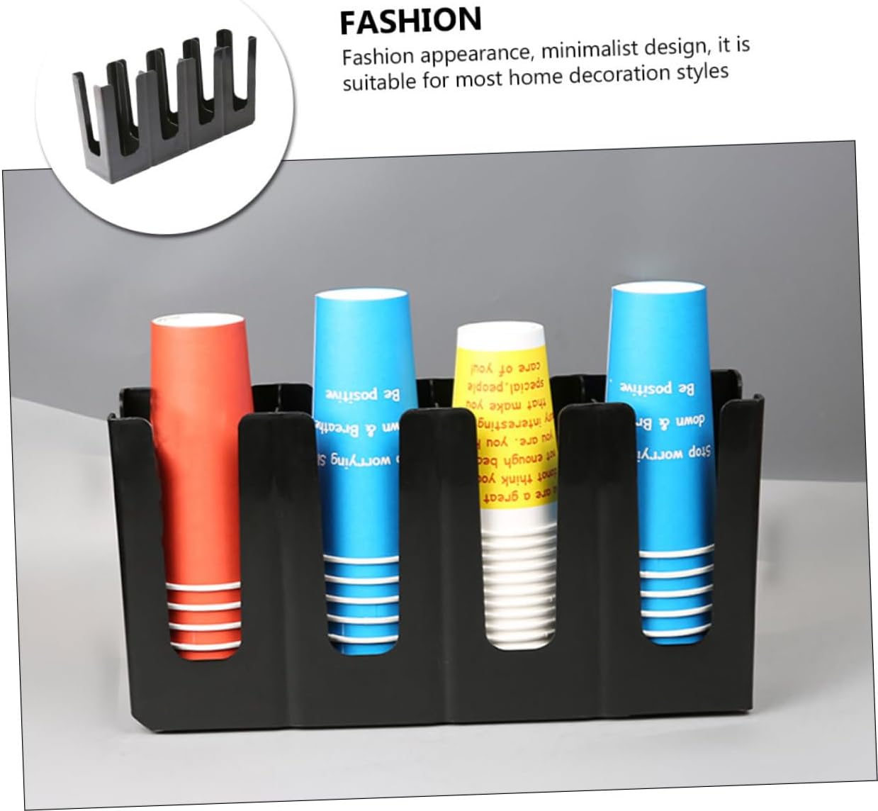 Coffee Shop Disposable Cup Rack Four-Grid Organizer for Coffee and Tea Cups Lightweight and Easy to Clean for Restaurants and Bars