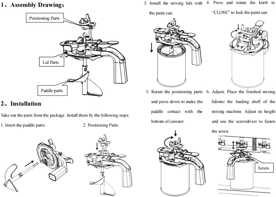2 PCS 4L Mixing Mate Paint Lid Kit, Paint Can Pouring Spout with Better Sealing Effect, Universal Paint Shaker, for Stirring, Storing and Pouring